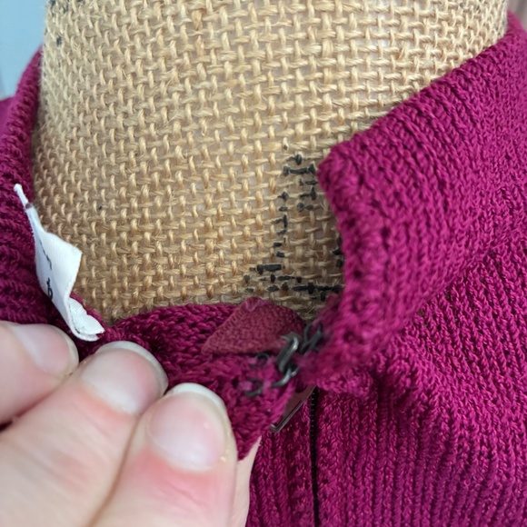 St. John Vintage 80’s Santana Knit Long Sleeve Sweater Dress pink burgundy 4 - Picture 15 of 16